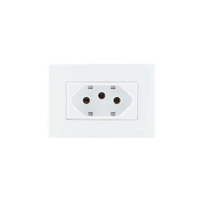 Placa Para Móveis 65x45 Com Tomada Margirius Sleek 2p+t 10a Branca