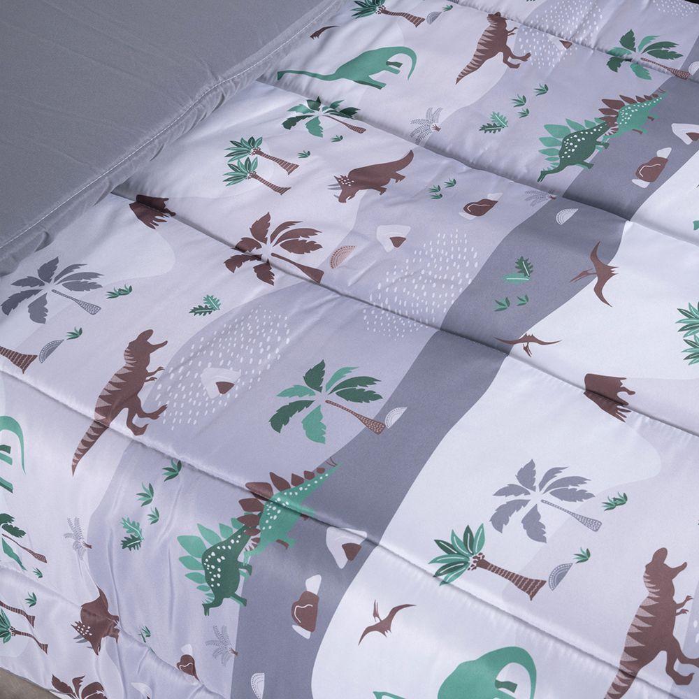 Coberdrom Edredom Solteiro Alegria Dinossauro - 100% Poliéster - 3