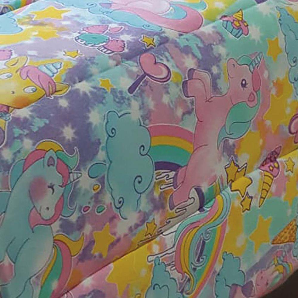 Edredom Mymo Solteiro Dupla Face Malha Unicórnio - 100% Algodão - 3