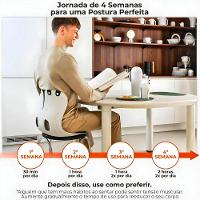 Almofada De Apoio Lombar Cadeira Correção De Coluna M - Azul