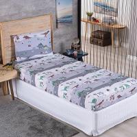 Kit Coordenado Edredom Com Lençol Solteiro Alegria - Dinossauro - 100% Poliéster