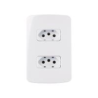 Tomada Dupla Margirius B3 2p+t 20a Com Placa 4x2 Branca - 1