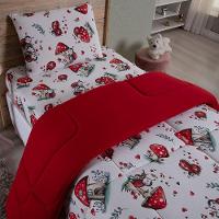 Edredom Mimos Solteiro Dupla Face Malha Manta Soft Joaninha - 100% Algodão - 3