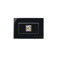 Placa Para Móveis 65x45 Com Tomada Para Telefone Margirius Sleek Rj11 4 Fios Preto Ebony - 1