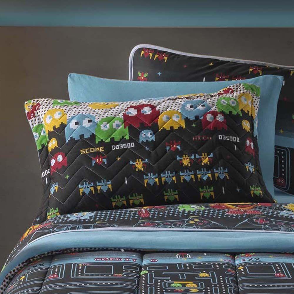 Edredom Mymo Solteiro Dupla Face Malha Game - 100% Algodão - 2