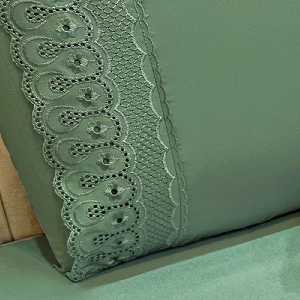 Jogo De Cama Lençol Queen D Mais 4 Peças - Esmeralda - 100% Poliéster - 3