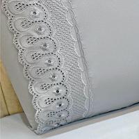 Jogo De Cama Lençol King D Mais 4 Peças - Cinza - 100% Poliéster - 3