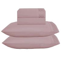 Jogo De Cama Lençol Queen Eclipse 4 Peças - Rosê - 100% Poliéster - 1