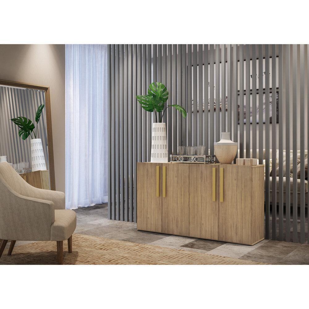 Aparador Buffet 4 Portas Viena V3604 Rustic/Natural Rustic/Natural - 2