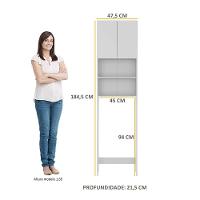 Armário Banheiro para Vaso Sanitário 2 Portas Aspen - 9