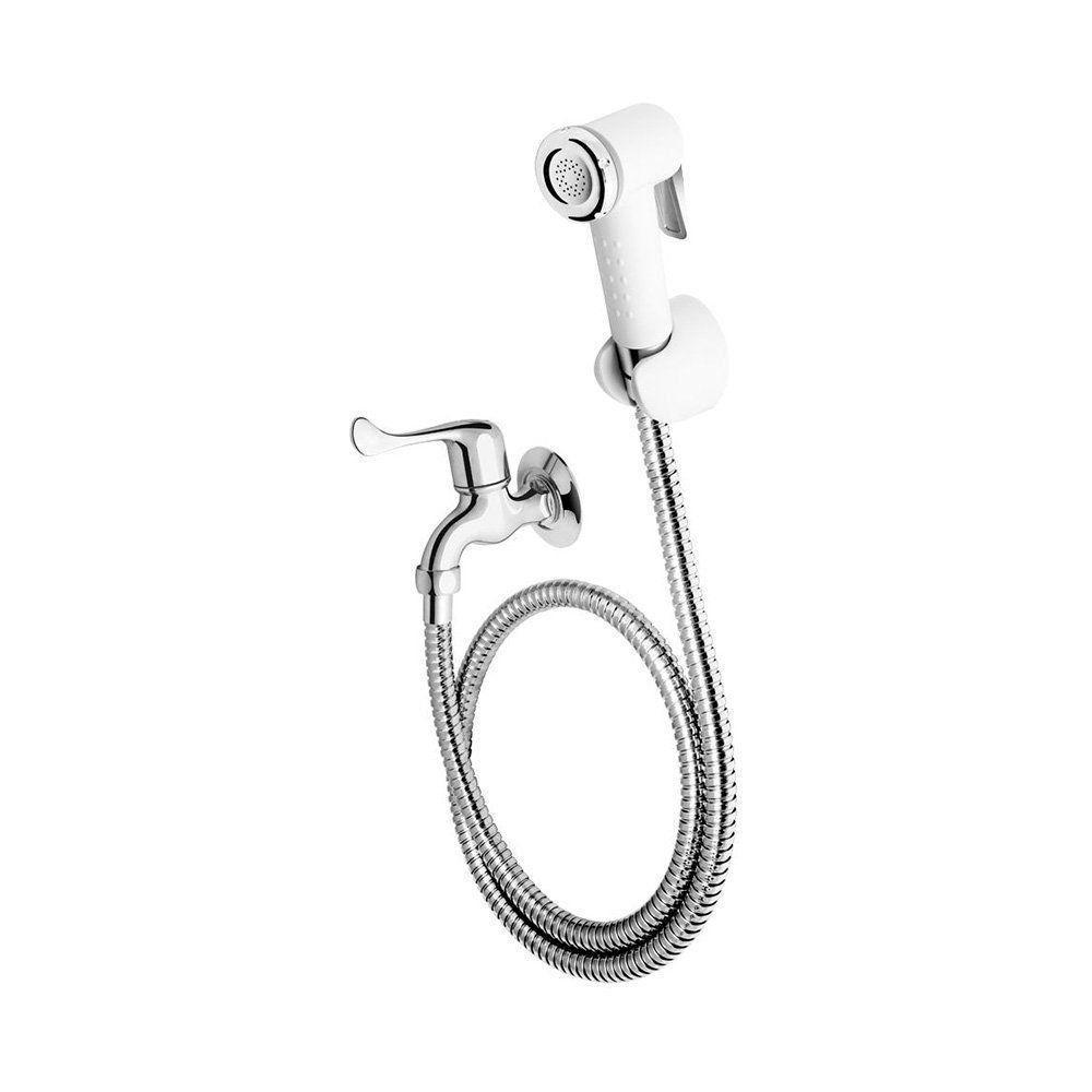 Ducha Higiênica Fame Com Registro Branca Cromada - 1