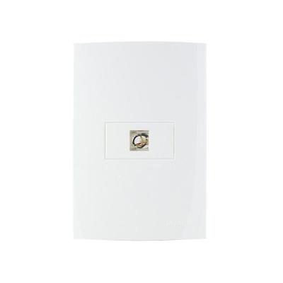 Tomada Para Telefone Margirius Sleek Rj11 4 Fios Com Placa E Suporte 4x2 Branca