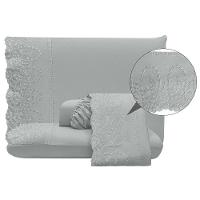 Jogo De Cama Lençol King Desirre 4 Peças - Cinza - 100% Poliéster - 1