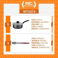 Panela Turim Alumínio Chumbo Antiaderente 16cm 1,4l Ptc + Espátula - Tramontina - 2