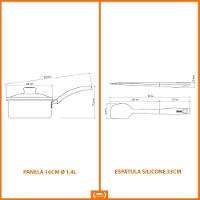 Panela Turim Alumínio Chumbo Antiaderente 16cm 1,4l Ptc + Espátula - Tramontina - 3