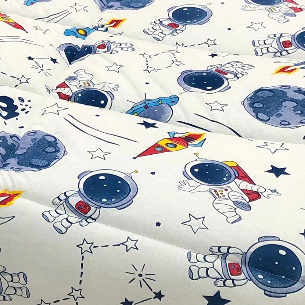 Edredom Mimos Solteiro Dupla Face Malha Manta Soft Astronauta - 100% Algodão - 4
