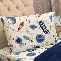 Edredom Mimos Solteiro Dupla Face Malha Manta Soft Astronauta - 100% Algodão - 3