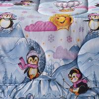 Edredom Mymo Solteiro Dupla Face Malha Pinguim - 100% Algodão - 2