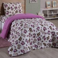 Edredom Mimos Solteiro Dupla Face Malha Manta Soft Cachorro - 100% Algodão - 2