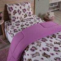 Edredom Mimos Solteiro Dupla Face Malha Manta Soft Cachorro - 100% Algodão - 3