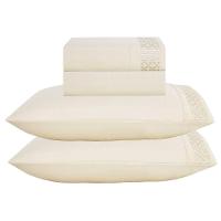 Jogo De Cama Lençol King Eclipse 4 Peças - Palha - 100% Poliéster - 1