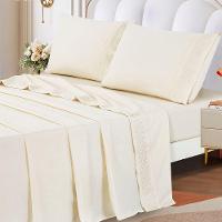 Jogo De Cama Lençol King Eclipse 4 Peças - Palha - 100% Poliéster - 2