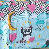 Edredom Mymo Solteiro Dupla Face Malha Panda - 100% Algodão - 3