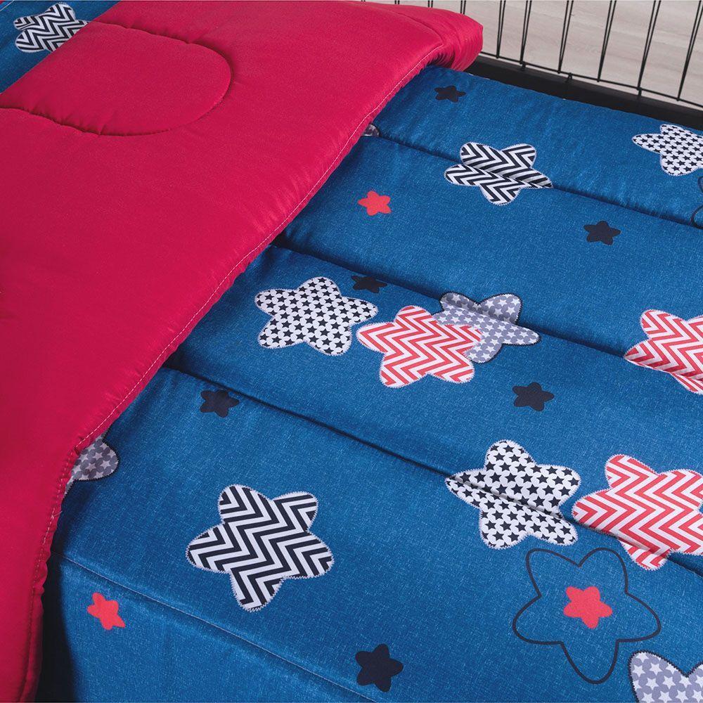 Kit Coordenado Edredom Com Lençol Solteiro Alegria - Star - 100% Poliéster - 3