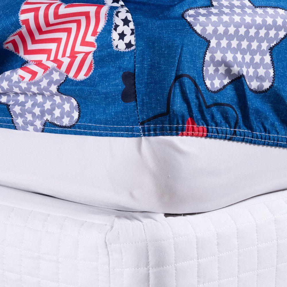 Kit Coordenado Edredom Com Lençol Solteiro Alegria - Star - 100% Poliéster - 4