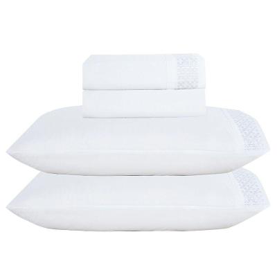 Jogo De Cama Lençol King Eclipse 4 Peças - Branco - 100% Poliéster