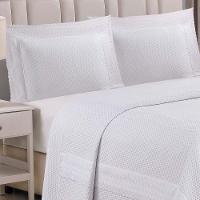 Kit Cobre Leito Colcha Jovial Casal Dupla Face 3 Peças - Branco - 100% Poliéster - 2