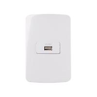 Tomada Carregador Usb-a Margirius B3 1a 5w Com Placa 4x2 Branca - 1