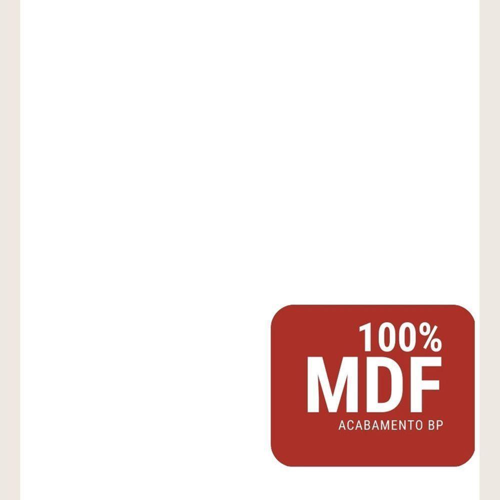 Gabinete Para Banheiro Com Tampo Cuba E Armario 60cm Retro Mdf Branco Milano - On Móveis - 6