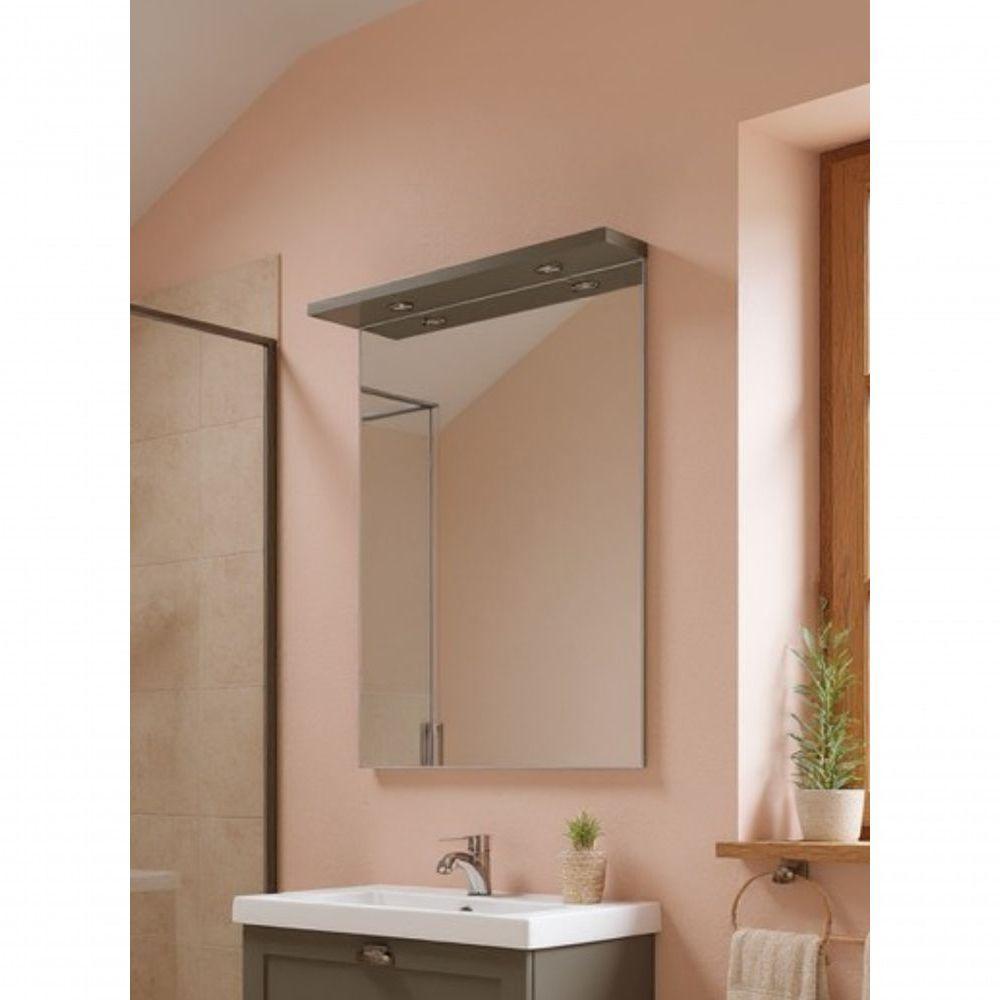 Gabinete Para Banheiro Com Cuba E Espelheira Com Led 60cm Mdf Verde Dubai - On Móveis - 6