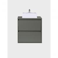 Gabinete Para Banheiro Com Cuba E Espelheira Com Led 60cm Mdf Verde Dubai - On Móveis - 9