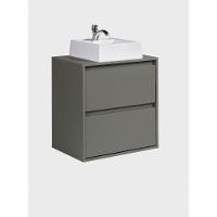 Gabinete Para Banheiro Com Cuba E Espelheira Com Led 60cm Mdf Verde Dubai - On Móveis - 10