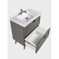 Gabinete Para Banheiro Com Cuba E Armario 60cm Retro Mdf Verde Milano - On Móveis - 10