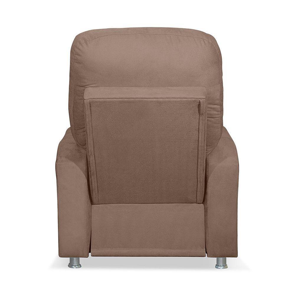 Poltrona Do Papai Reclinável Confortável Com Fibra Siliconada Capuccino - 3