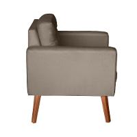 Sofá/poltrona/cadeira Decorativa Glamour Dubai Com Pés Em Madeira Capuccino - 2