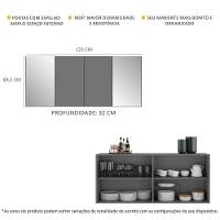 Aparador Buffet Com Espelho Vegas Grafite - 6