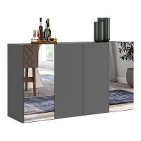 Aparador Buffet Com Espelho Vegas Grafite - 7