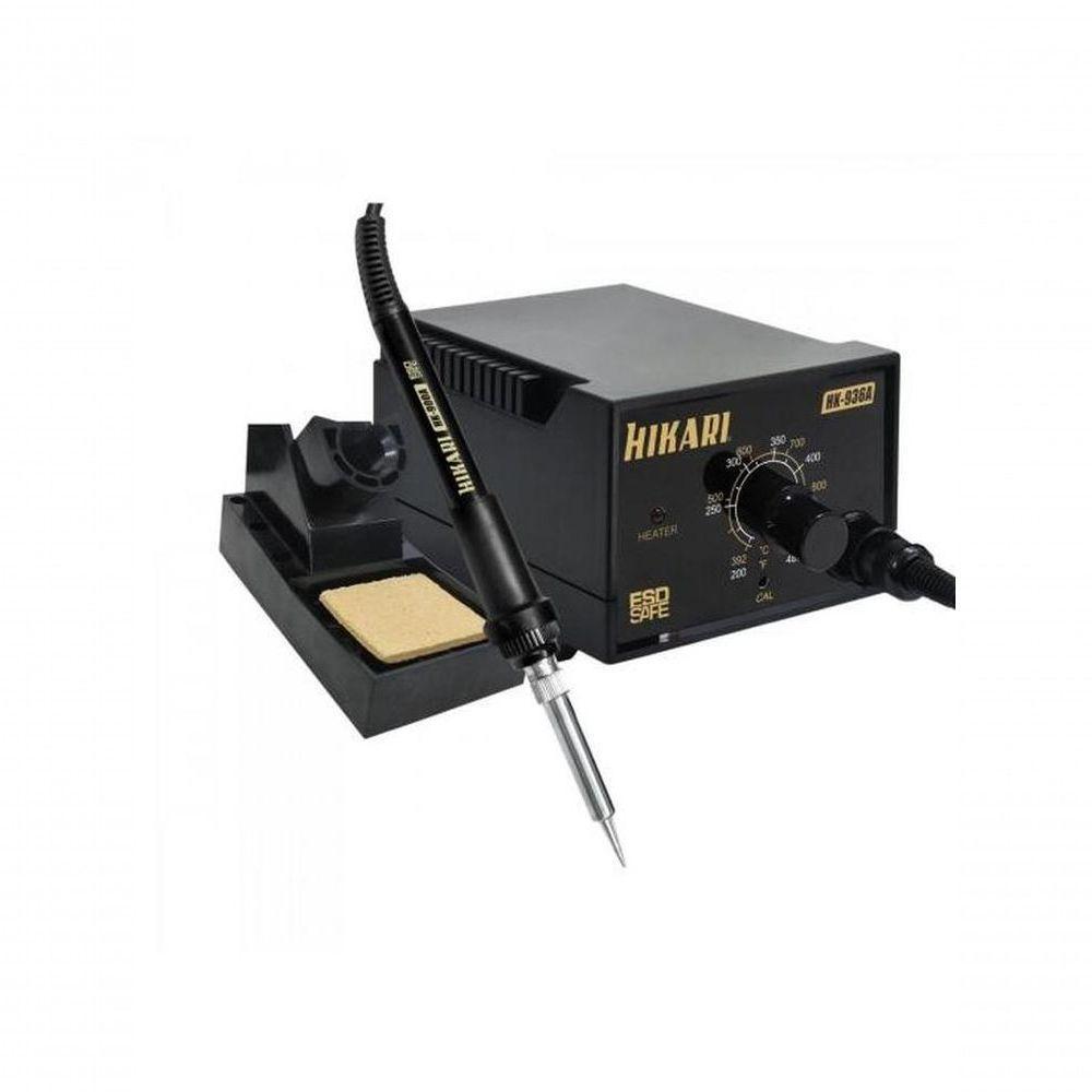 Estação De Solda Analógica Hikari Hk936a 60w 127v Preta - 1