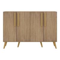 Aparador Buffet 4 Portas Retrô Viena V3606 Rustic/Natural Rustic/Natural - 3