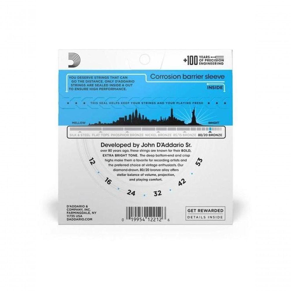 Encordoamento Violão Aço .012-.053 80-20 Bronze Ej11 D Addario - 4
