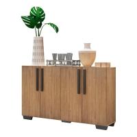 Aparador Buffet 4 Portas Com Pés Quadrados Viena V3607 Rustic/Preto Rustic/Preto - 1