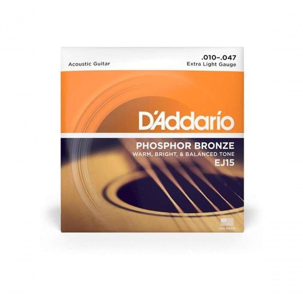 Encordoamento Violão Aço .010-.047 Phosphor Bronze Ej15 D - 1