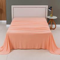 Lençol De Cima Avulso Minimal Liso King 01 Peça Malha 100% Algodão - Salmão - 2