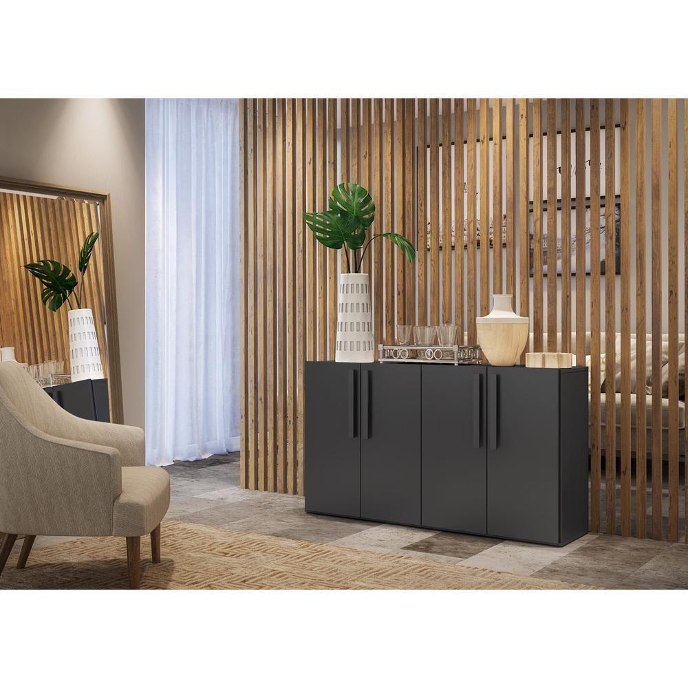 Aparador Buffet 4 Portas Viena Preto - 8