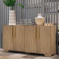 Aparador Buffet 4 Portas Com Pés Quadrados Viena V3607 Rustic/Natural Rustic/Natural - 7