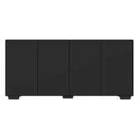 Aparador Buffet 4 Portas Com Pés Quadrados Veneza Multimóveis V3557 Preto Preto - 3